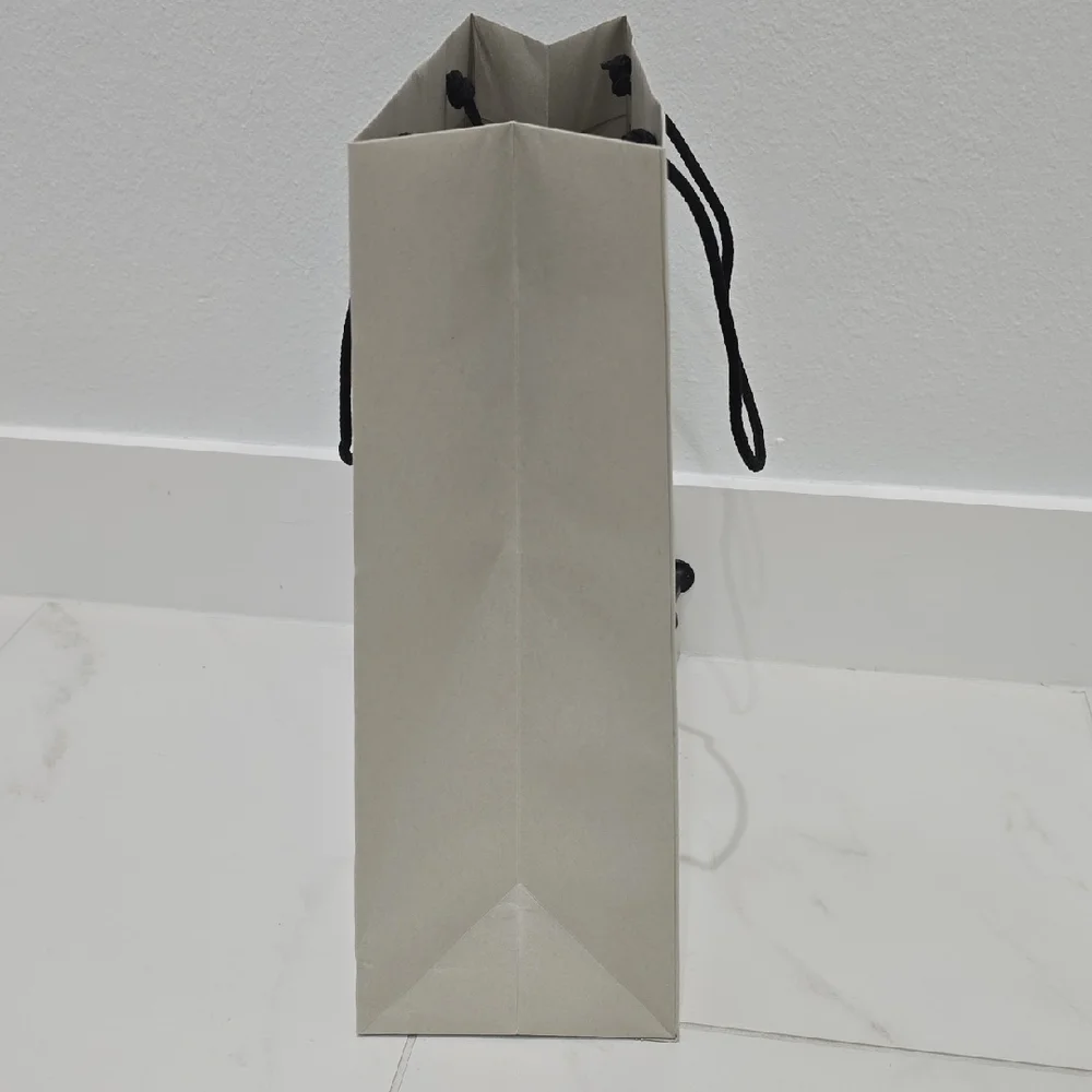 All Saints Cream Tote with Black Handles Paper Gift Bag